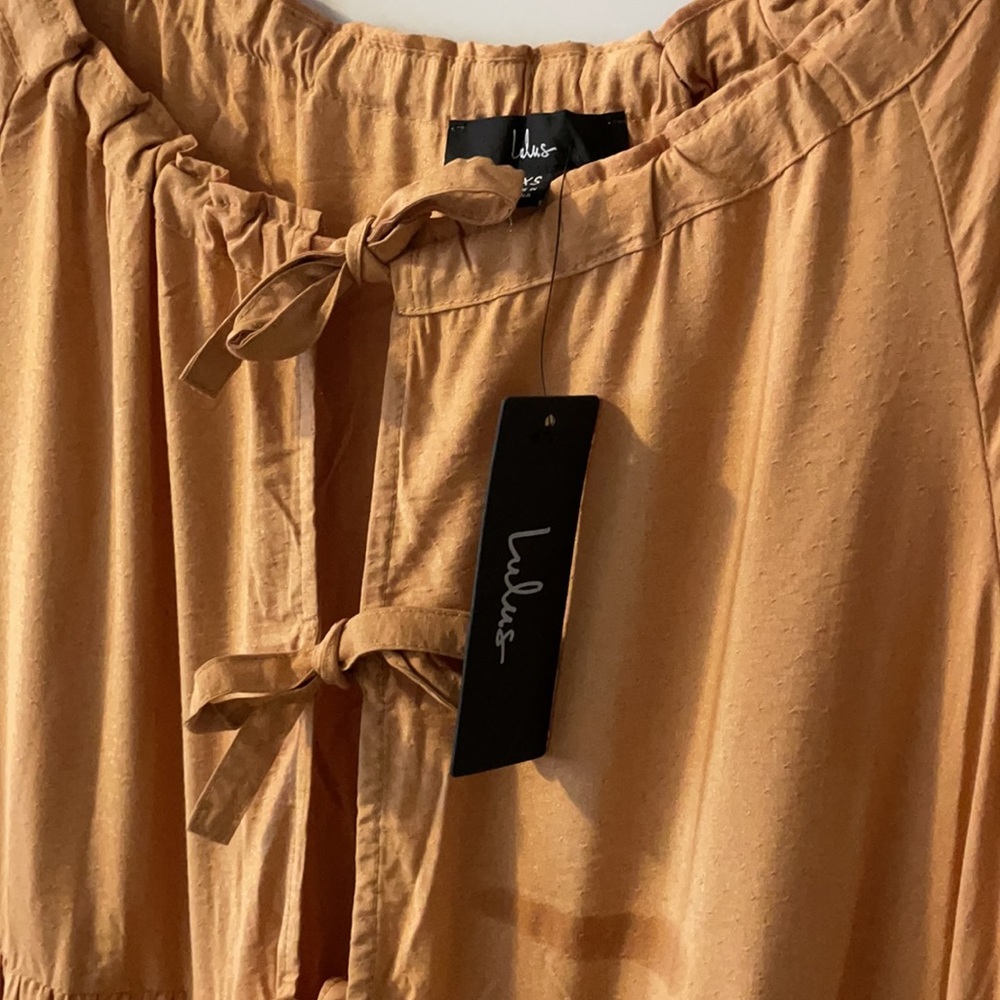 A6 - 306 🧡Lulus Burnt Light Orange Tiered Maxi with pockets! - Picture 6 of 7